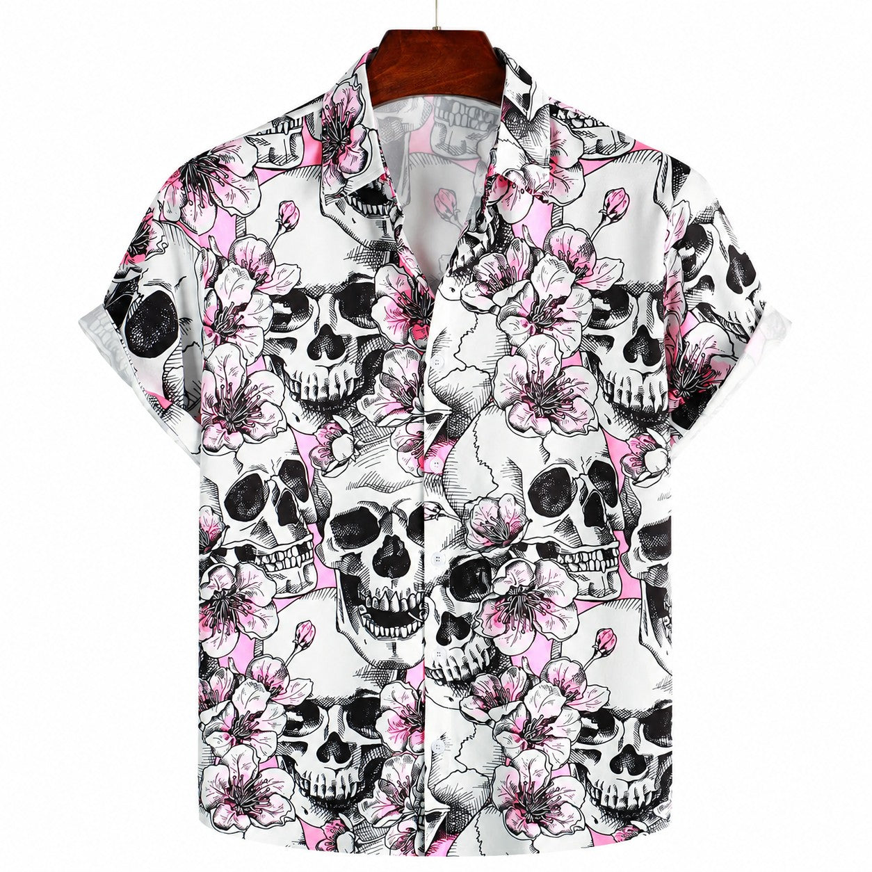 Flowers Skull  Hawaiian Shirt TT02