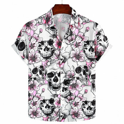Flowers Skull  Hawaiian Shirt TT02