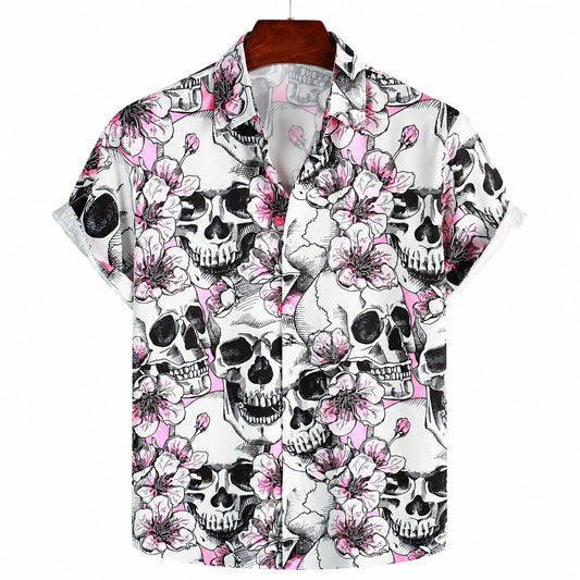 Flowers Skull  Hawaiian Shirt TT02