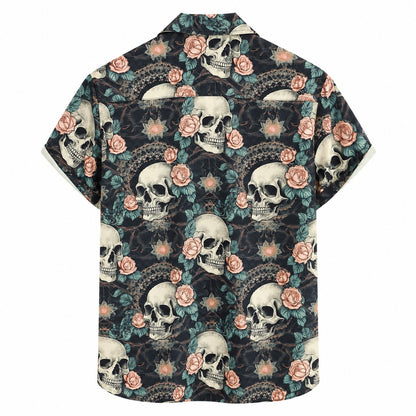 Skull & Rose Gothic Hawaiian Shirt TT04