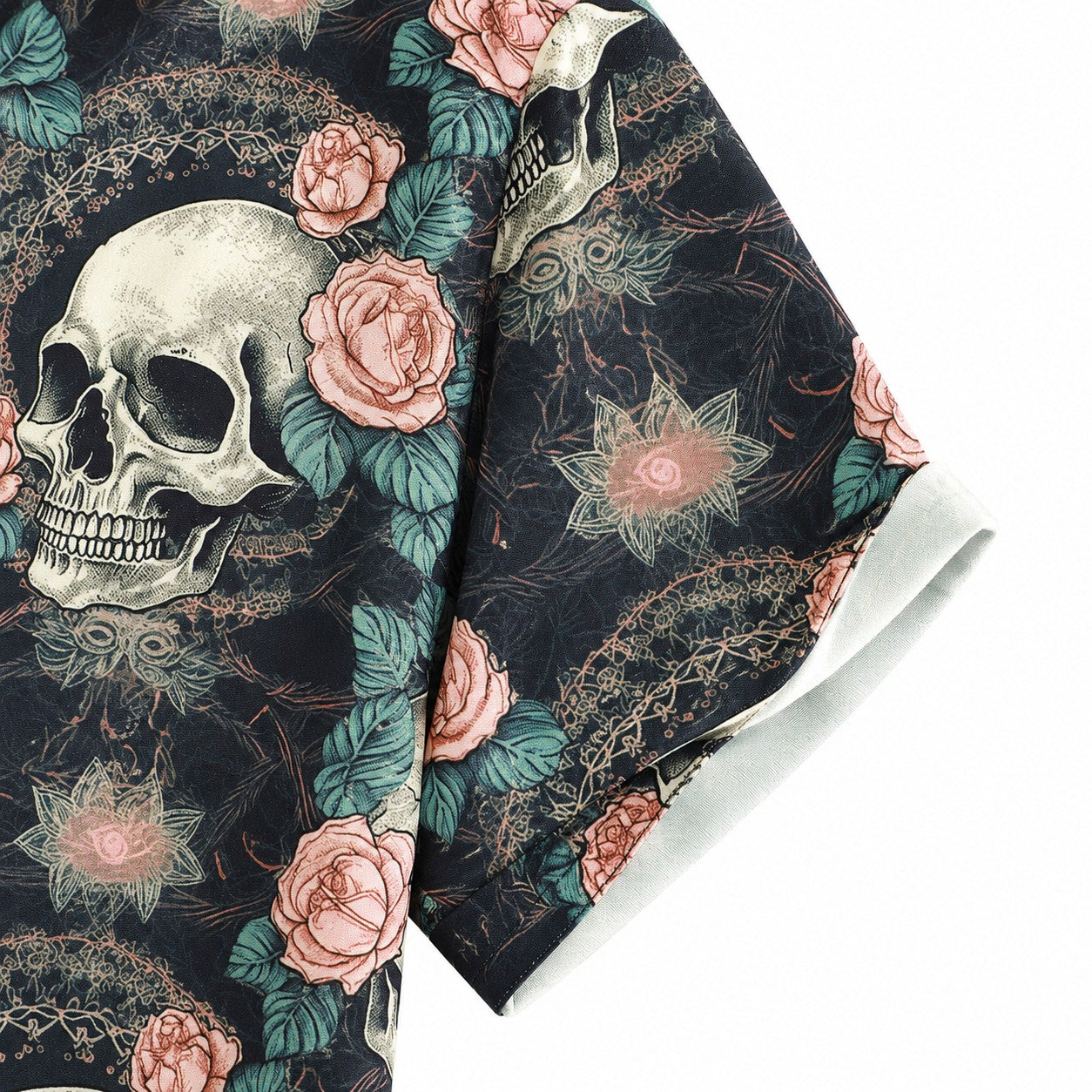 Skull & Rose Gothic Hawaiian Shirt TT04