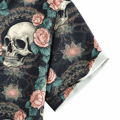 Skull & Rose Gothic Hawaiian Shirt TT04