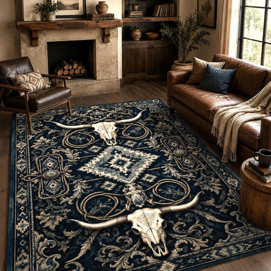 Longhorn Skull Area Rug TT05