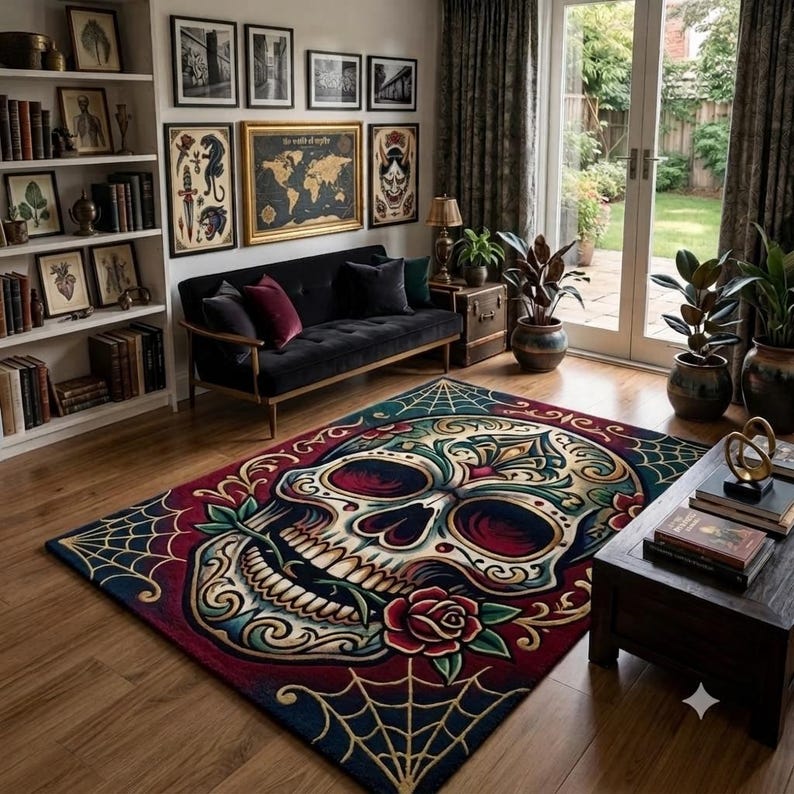 Sugar Skull Area Rug TT10