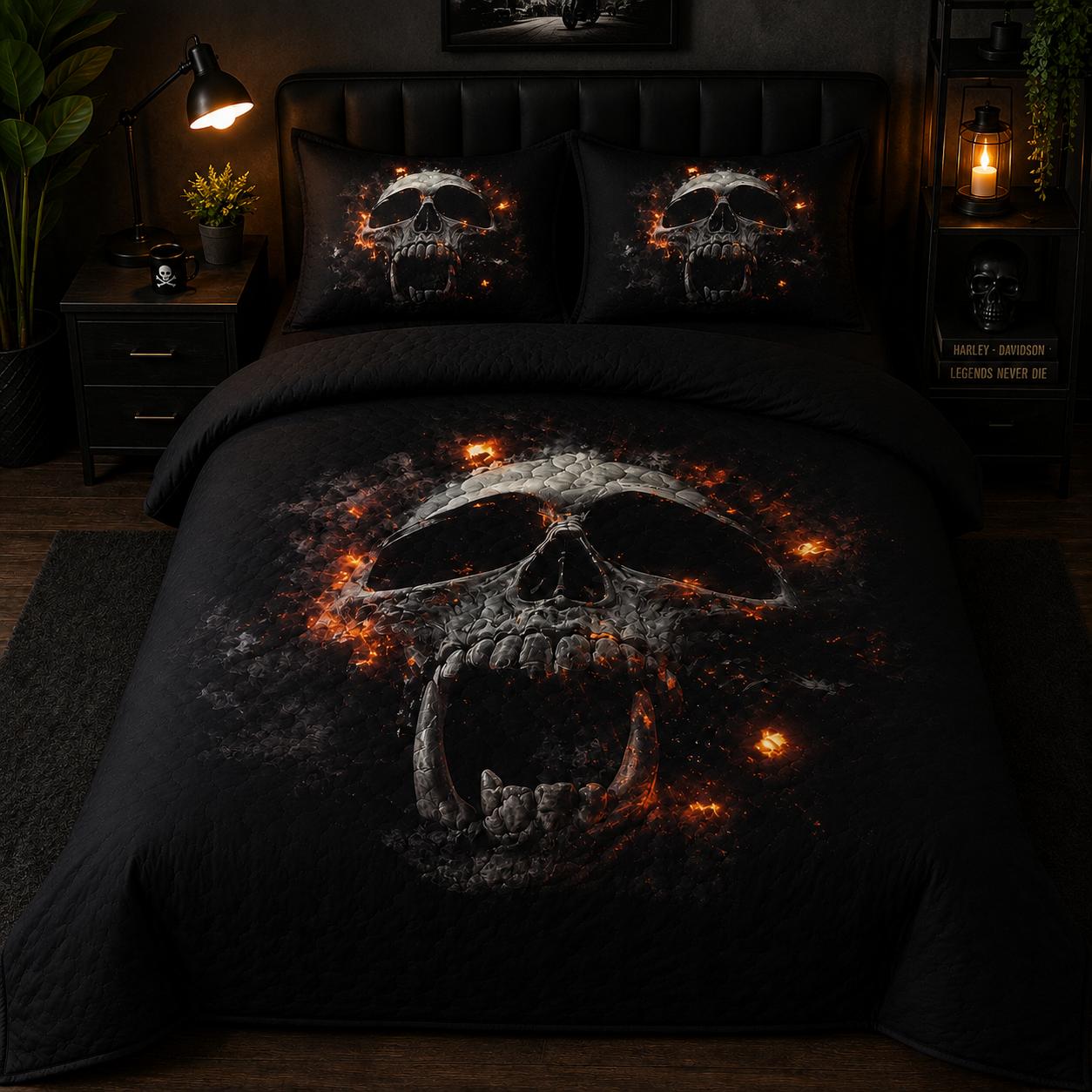 Inferno Skull Duvet Cover Set TT10