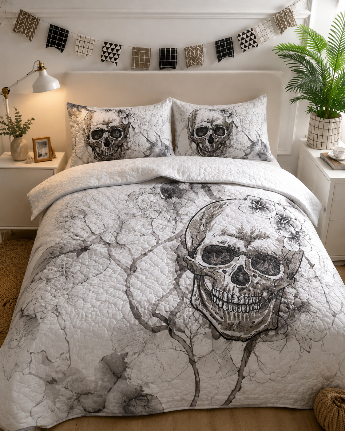 Deadly Bloom Quilted Bedding Set ABGTT01