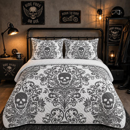 Gothic Skull Quilted Bedding Set TT03