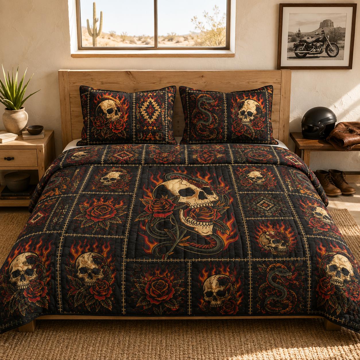 Desert Outlaw Quilted Bedding Set TT08