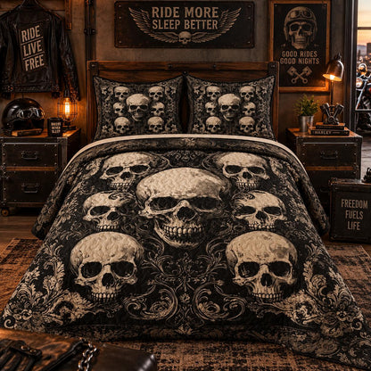 Skull Dominion Quilted Bedding Set TT10