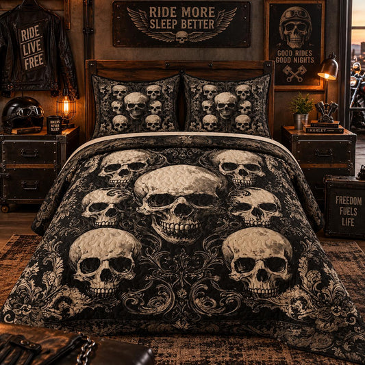 Skull Dominion Quilted Bedding Set TT10