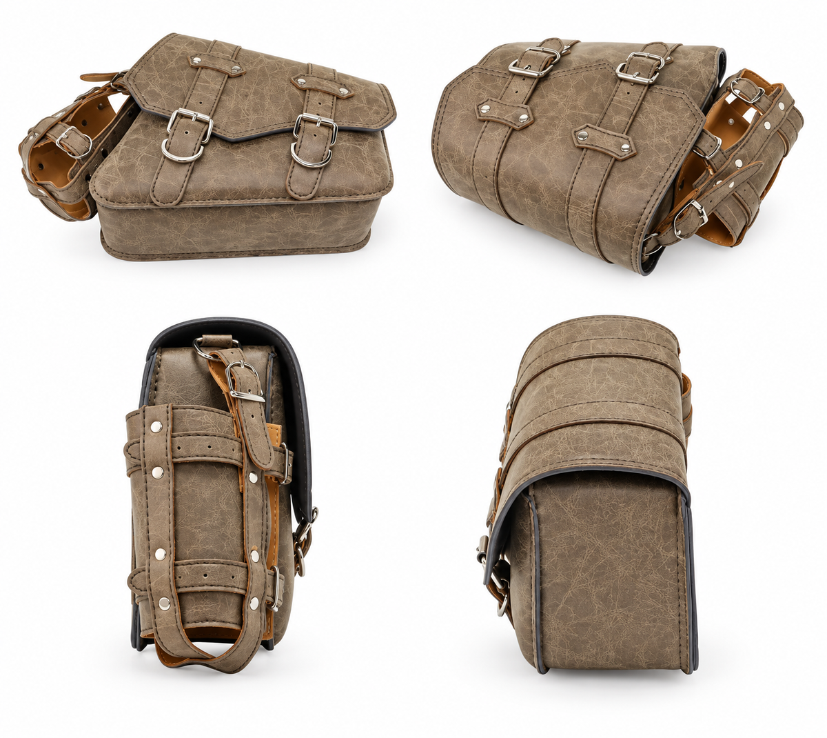 Retro PU Leather Motorcycle Saddlebag TT42