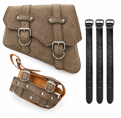 Retro PU Leather Motorcycle Saddlebag TT42