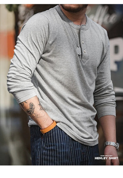 Beau Long Sleeve Henley Shirt