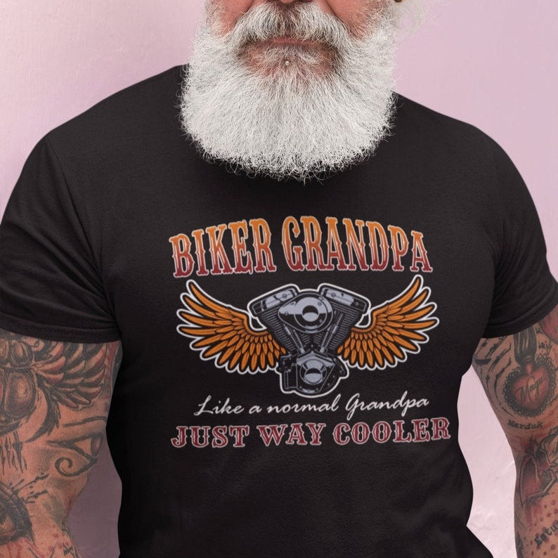 Biker Grandpa Just Way Cooler Tee