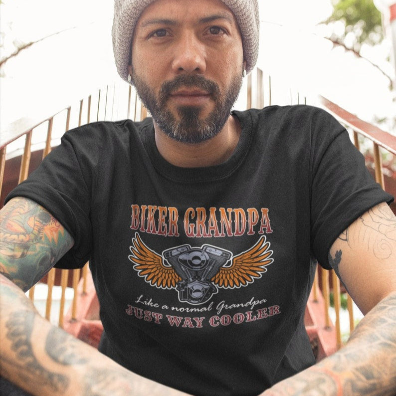 Biker Grandpa Just Way Cooler Tee