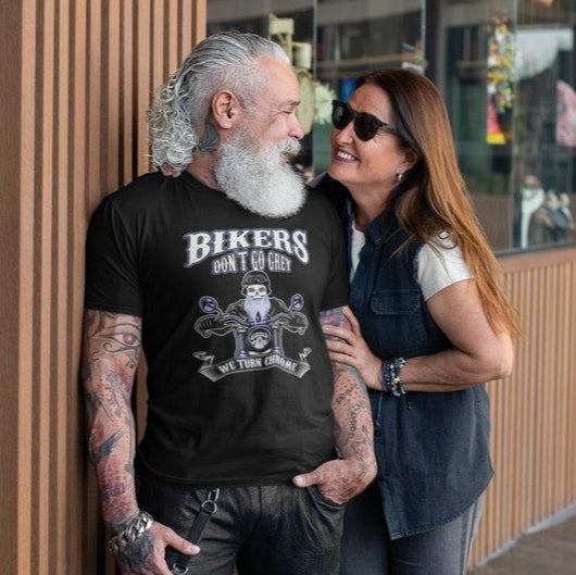 Bikers Don't Go Grey We Turn Chrome Tee
