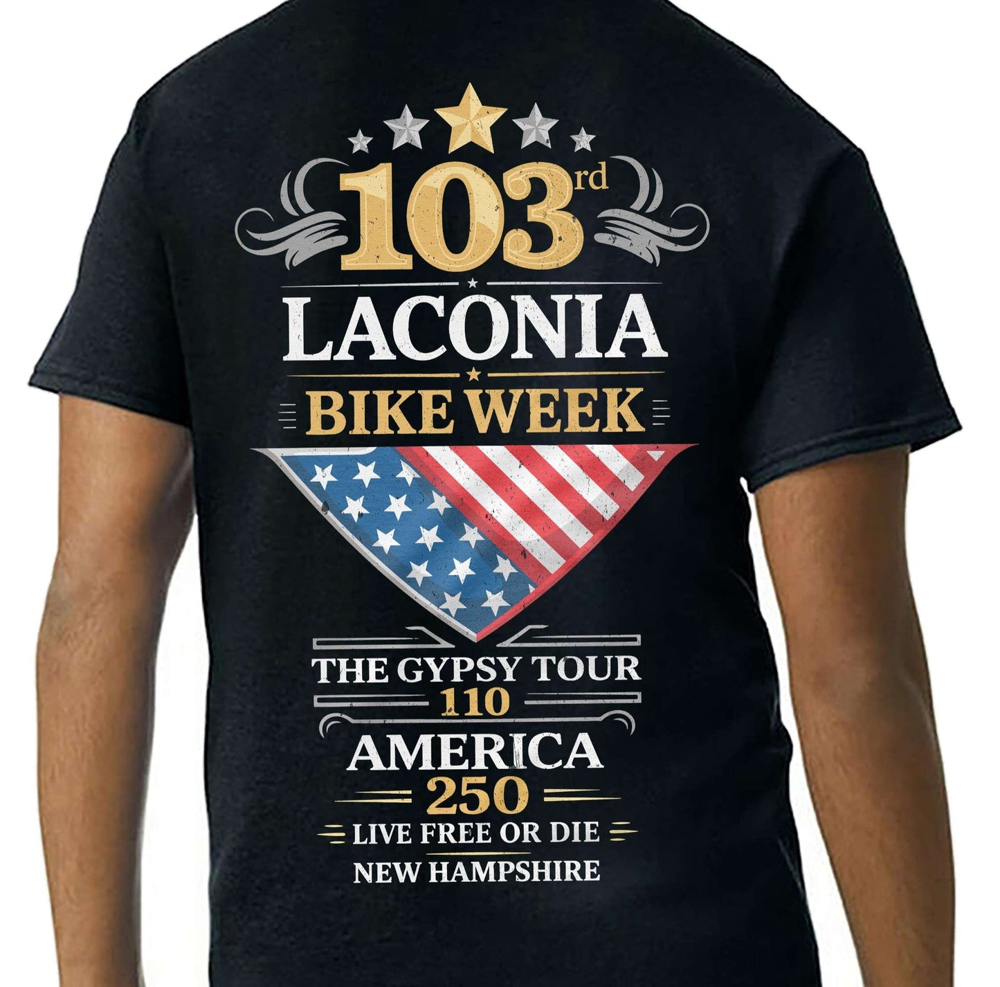 2026 Laconia Motorcycle Week Biker T-shirt VA15