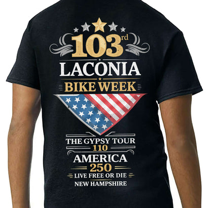 2026 Laconia Motorcycle Week Biker T-shirt VA15