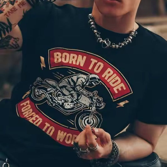 Born to Ride Forced to Work Tee