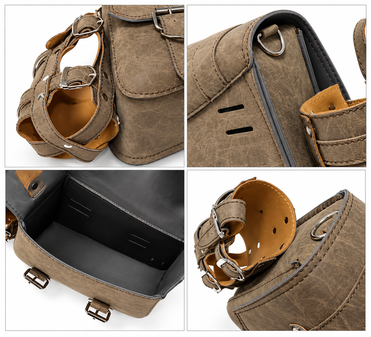 Retro PU Leather Motorcycle Saddlebag TT42