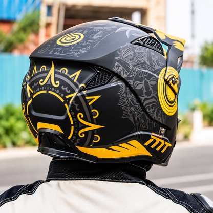 Graphic Modular Motorcycle Helmet with Removable Face Mask LD06