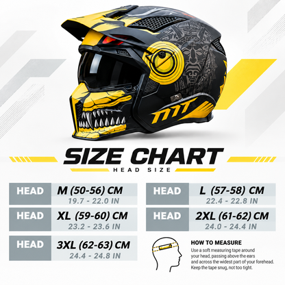 Graphic Modular Motorcycle Helmet with Removable Face Mask LD06