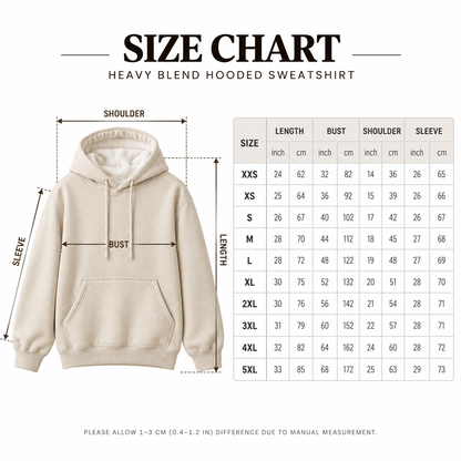 Biker Eagle & Sugar Skull Heavy Blend Hooded Sweatshirt TG08