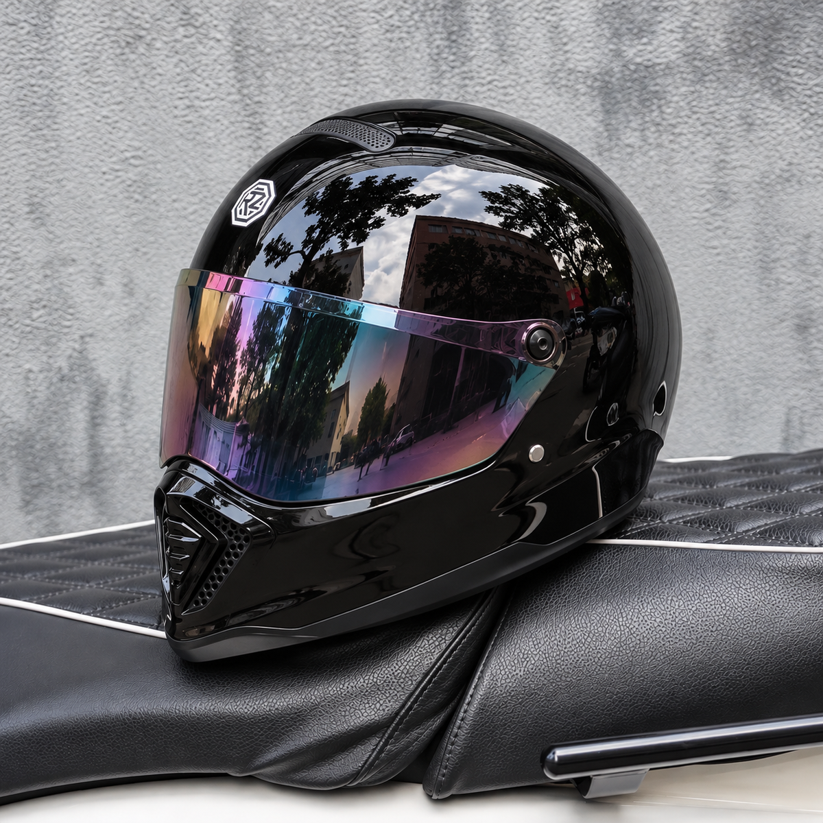 Vintage Street Cruiser Full-Face Motorcycle Helmet TT33