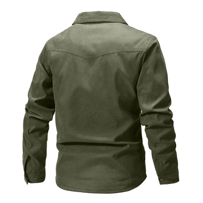 Men's Jackets Flannel Lined Army Green