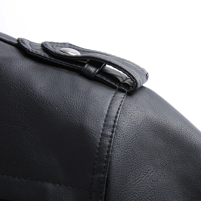 Live to Ride Eagle Print Leather Jacket