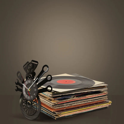 Motorcycle Engine Retro Wall Clock