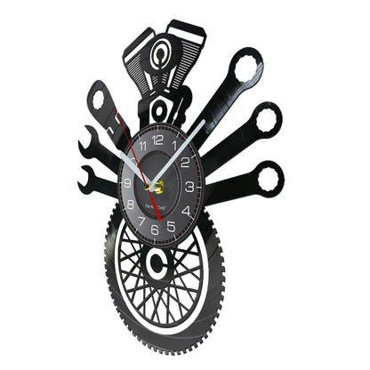 Motorcycle Engine Retro Wall Clock