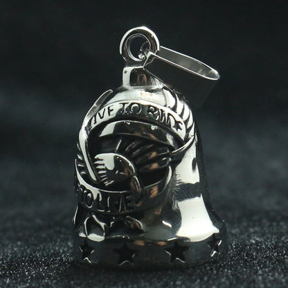 Ride To Live Live To Ride Eagle Biker Bell