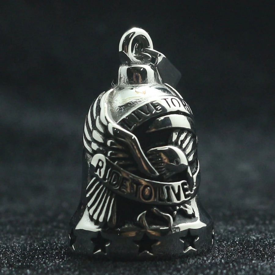 Ride To Live Live To Ride Eagle Biker Bell