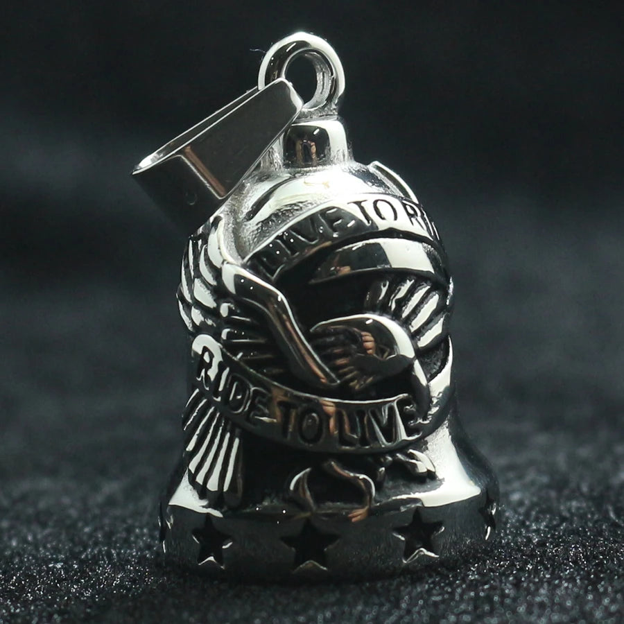 Ride To Live Live To Ride Eagle Biker Bell