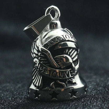 Ride To Live Live To Ride Eagle Biker Bell