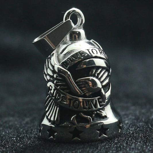 Ride To Live Live To Ride Eagle Biker Bell