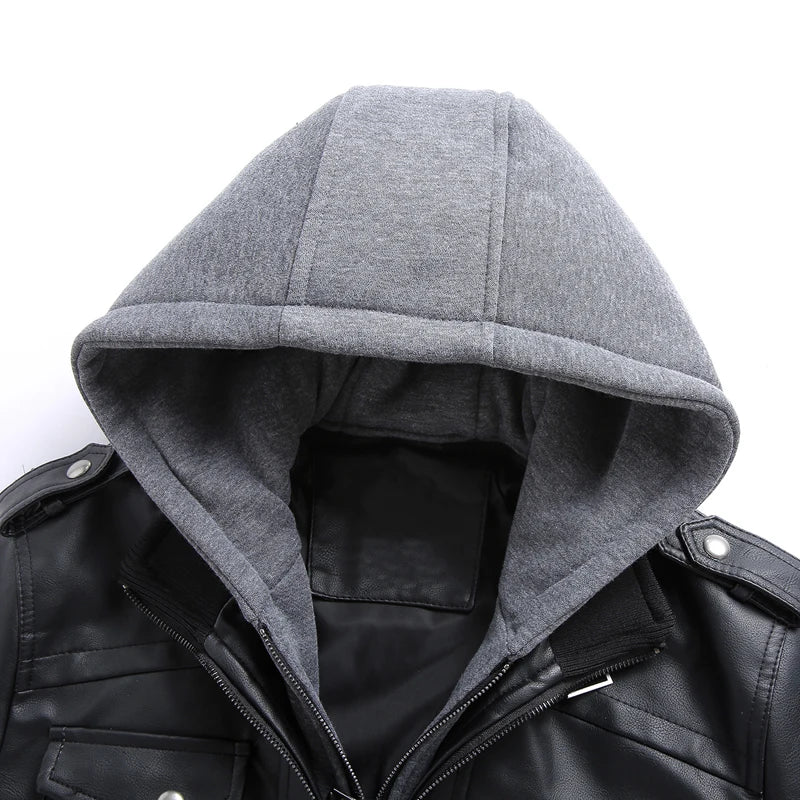 Live to Ride Eagle Print Leather Jacket