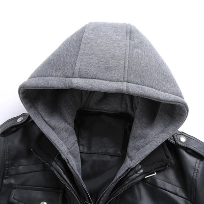 Live to Ride Eagle Print Leather Jacket