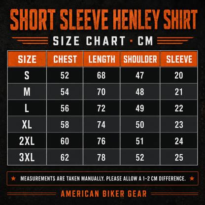Biker Don't Get Lost Henley Shirt