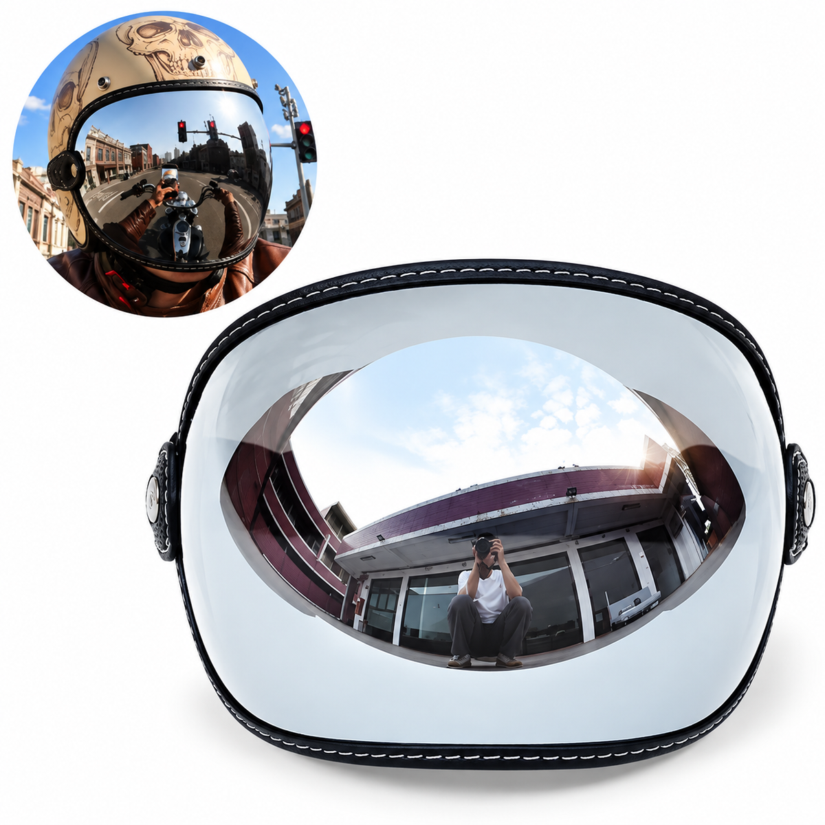 Flip up Lens Bubble Visor Face Shield Mask TT47