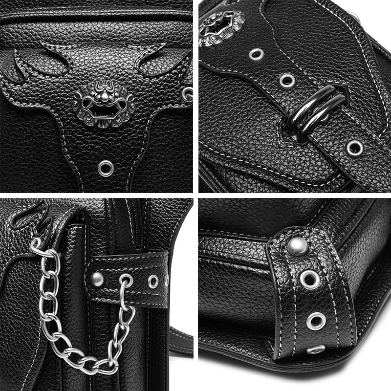 Punk Gothic Leather Waist and Leg Bag TT40