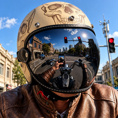 Flip up Lens Bubble Visor Face Shield Mask TT47