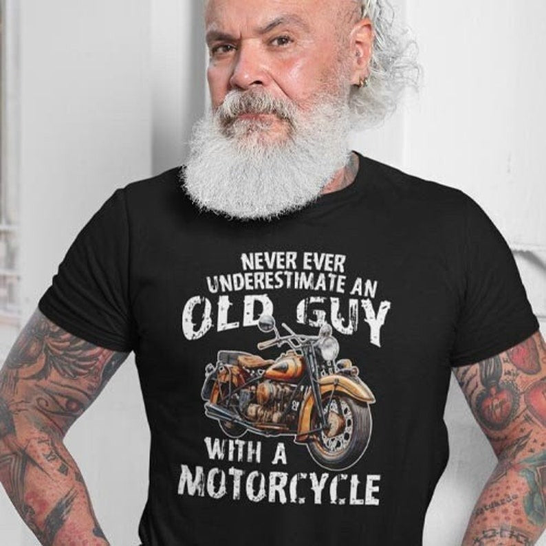 Old Guy with a Motorcycle Tee