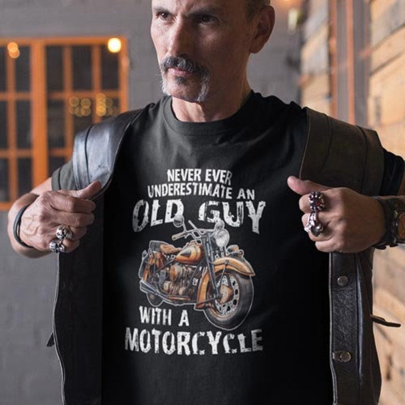 Old Guy with a Motorcycle Tee