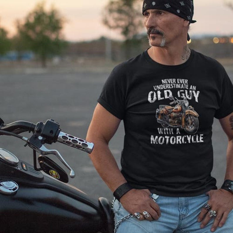 Old Guy with a Motorcycle Tee