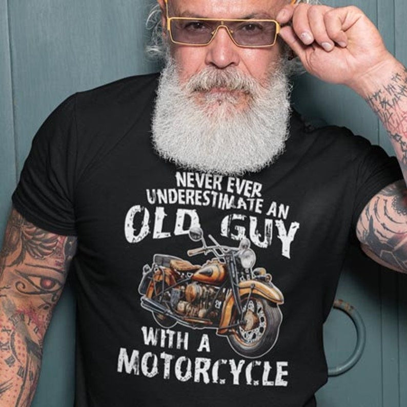 Old Guy with a Motorcycle Tee