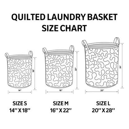 Skull Bloom Quilted Laundry Basket TP03