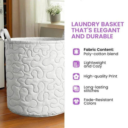 Skull Bloom Quilted Laundry Basket TP03