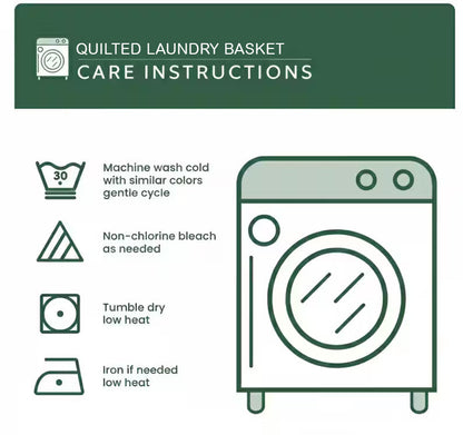 Skull Bloom Quilted Laundry Basket TP03
